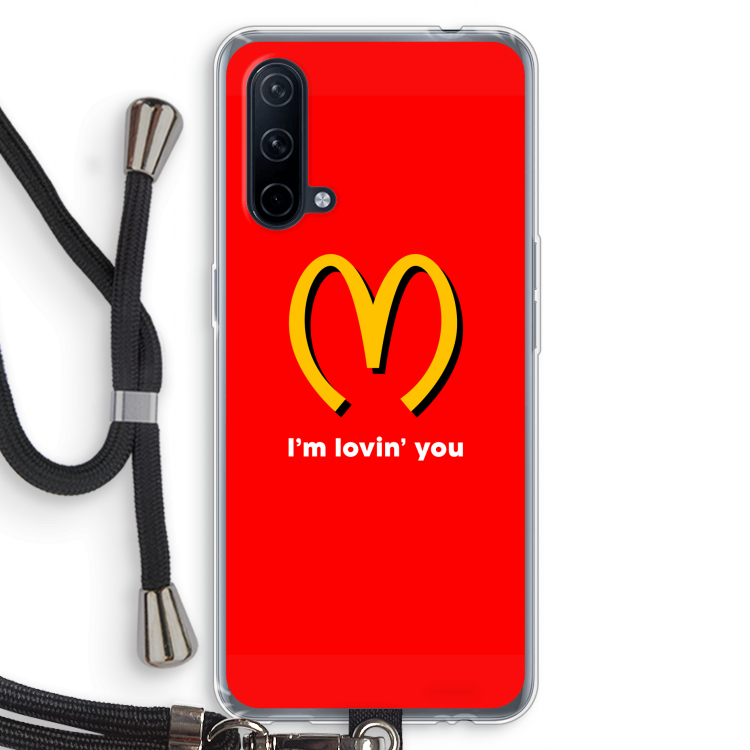 I'm lovin' you: OnePlus Nord CE 5G Transparant Hoesje met koord