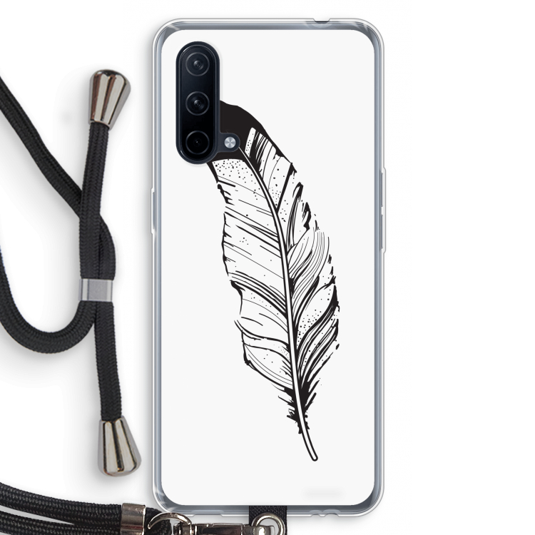 Pluim: OnePlus Nord CE 5G Transparant Hoesje met koord