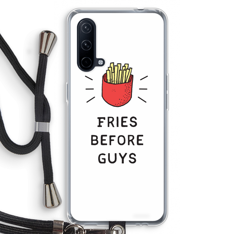 Fries before guys: OnePlus Nord CE 5G Transparant Hoesje met koord