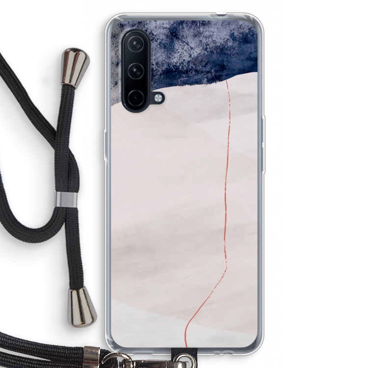 Stone White: OnePlus Nord CE 5G Transparant Hoesje met koord