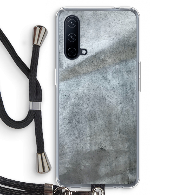 Grey Stone: OnePlus Nord CE 5G Transparant Hoesje met koord