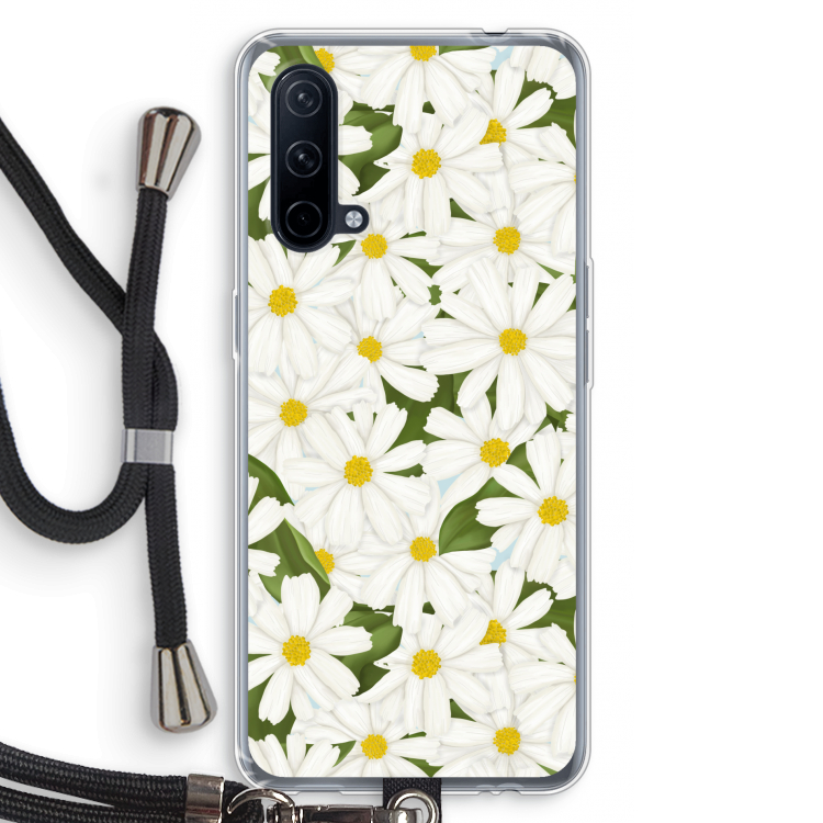 Summer Daisies: OnePlus Nord CE 5G Transparant Hoesje met koord