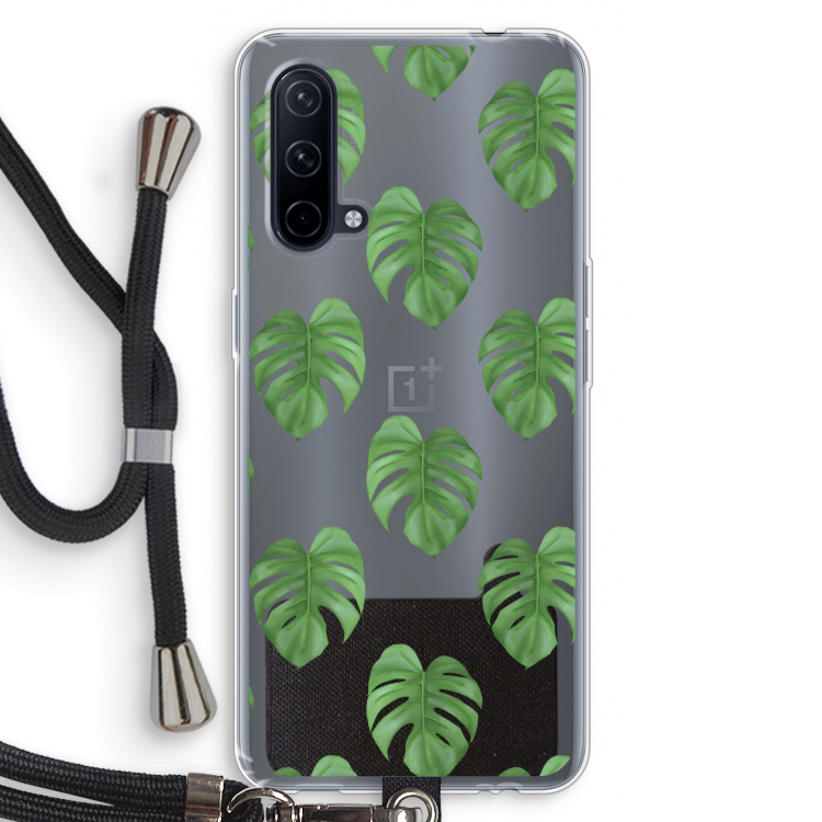 Monstera leaves: OnePlus Nord CE 5G Transparant Hoesje met koord