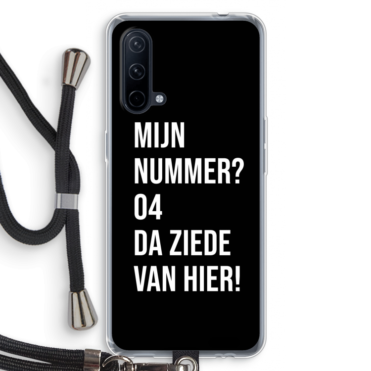 Da ziede van hier - Zwart: OnePlus Nord CE 5G Transparant Hoesje met koord