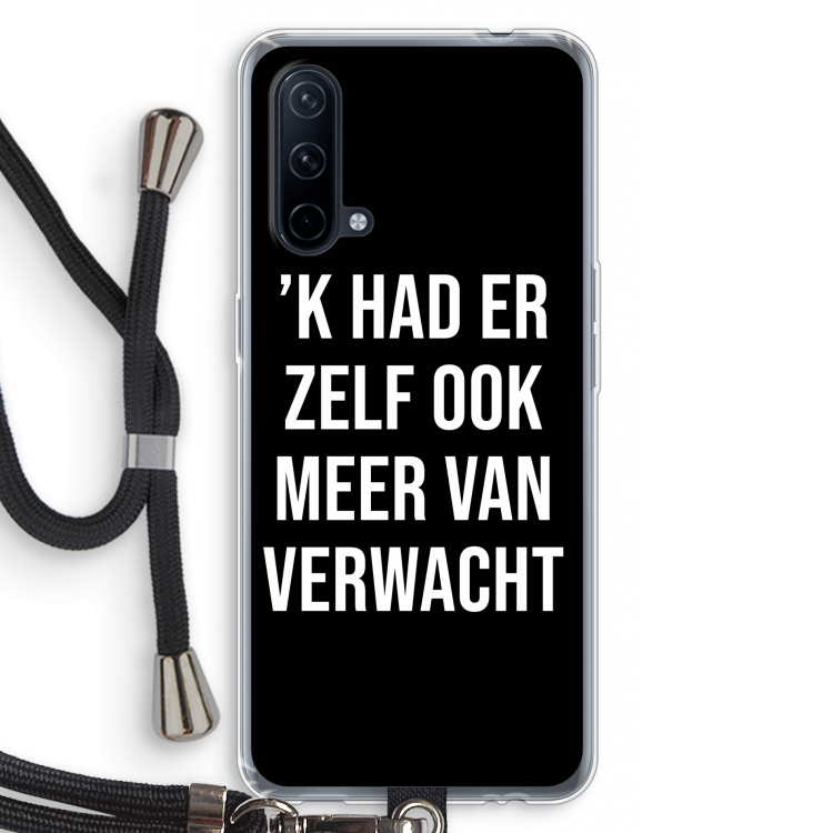 Meer verwacht - Zwart: OnePlus Nord CE 5G Transparant Hoesje met koord