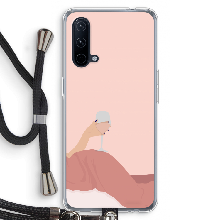 Wine: OnePlus Nord CE 5G Transparant Hoesje met koord