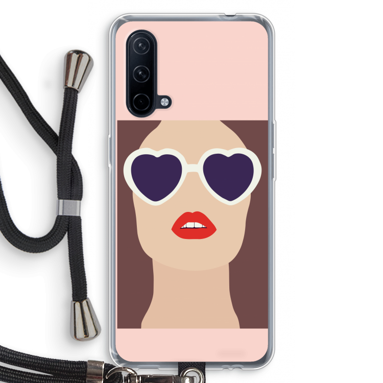 Red lips: OnePlus Nord CE 5G Transparant Hoesje met koord