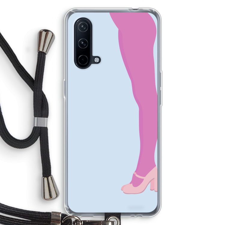 Pink panty: OnePlus Nord CE 5G Transparant Hoesje met koord