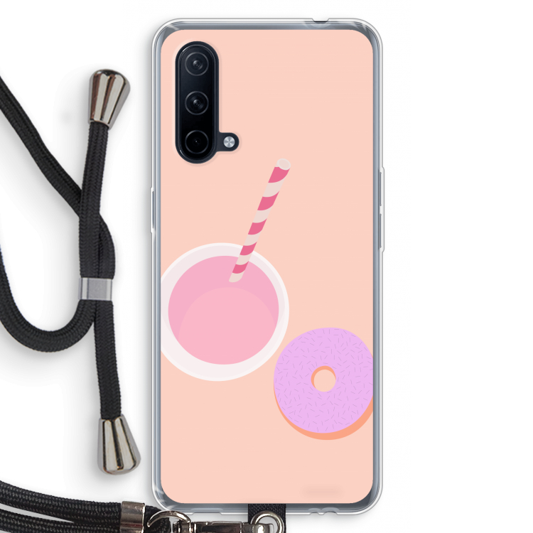 Donut: OnePlus Nord CE 5G Transparant Hoesje met koord