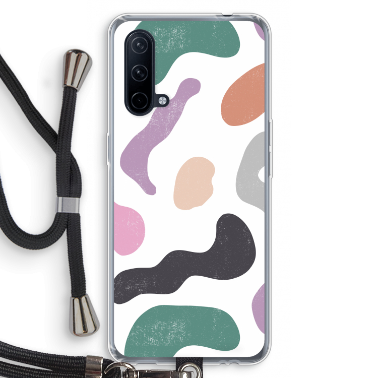 Memphis Shapes: OnePlus Nord CE 5G Transparant Hoesje met koord