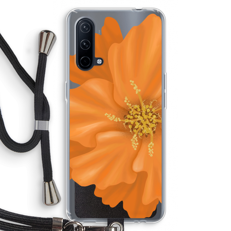 Orange Ellila flower: OnePlus Nord CE 5G Transparant Hoesje met koord