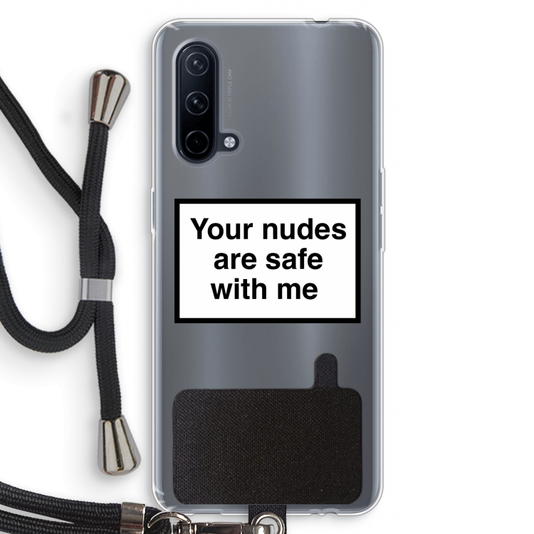 Safe with me: OnePlus Nord CE 5G Transparant Hoesje met koord