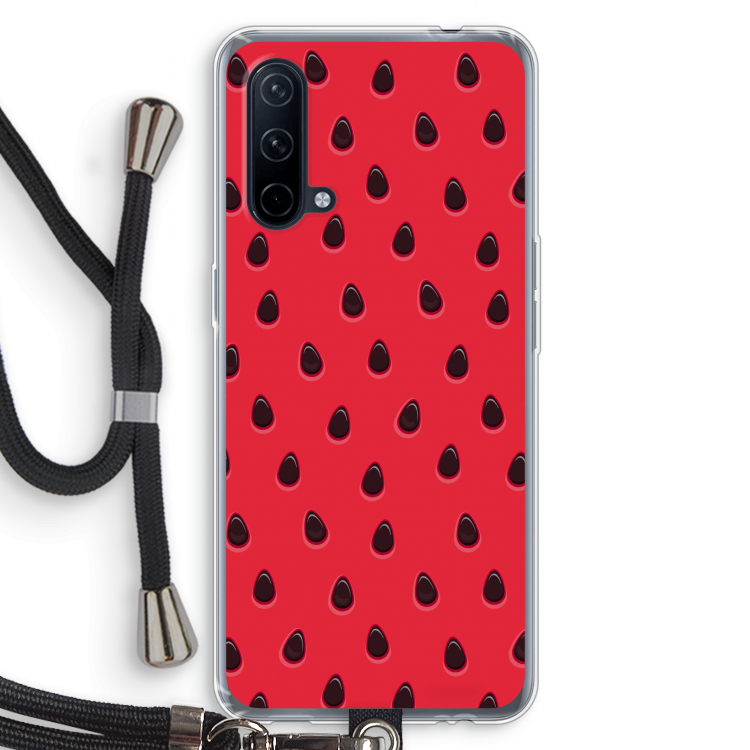 Watermelon: OnePlus Nord CE 5G Transparant Hoesje met koord