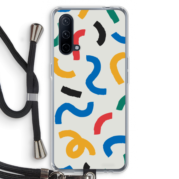 Illustratieve pop 2: OnePlus Nord CE 5G Transparant Hoesje met koord