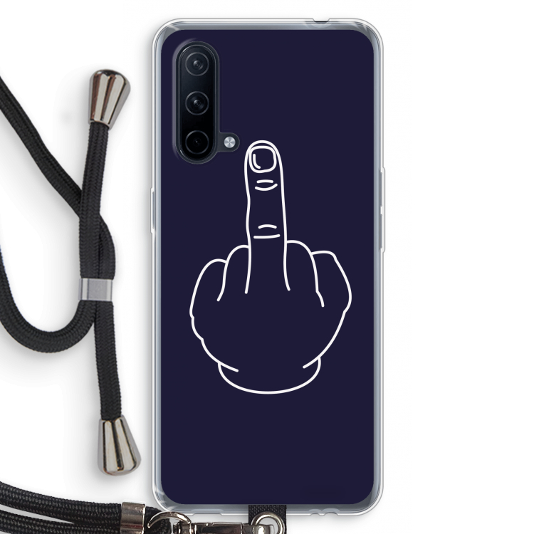 F**k U: OnePlus Nord CE 5G Transparant Hoesje met koord