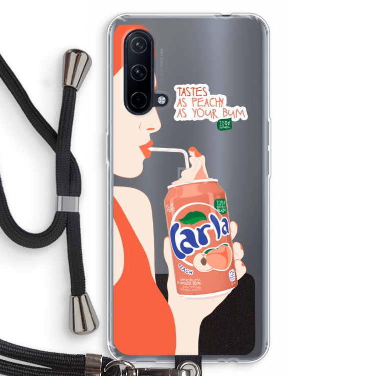Peach please!: OnePlus Nord CE 5G Transparant Hoesje met koord