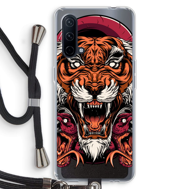 Tiger and Rattlesnakes: OnePlus Nord CE 5G Transparant Hoesje met koord