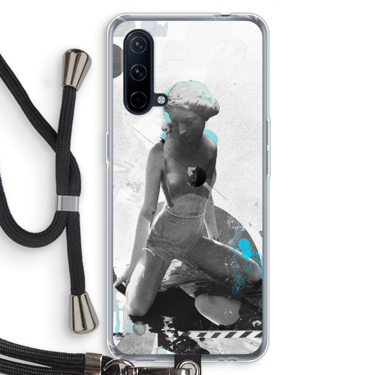 I will not feel a thing: OnePlus Nord CE 5G Transparant Hoesje met koord