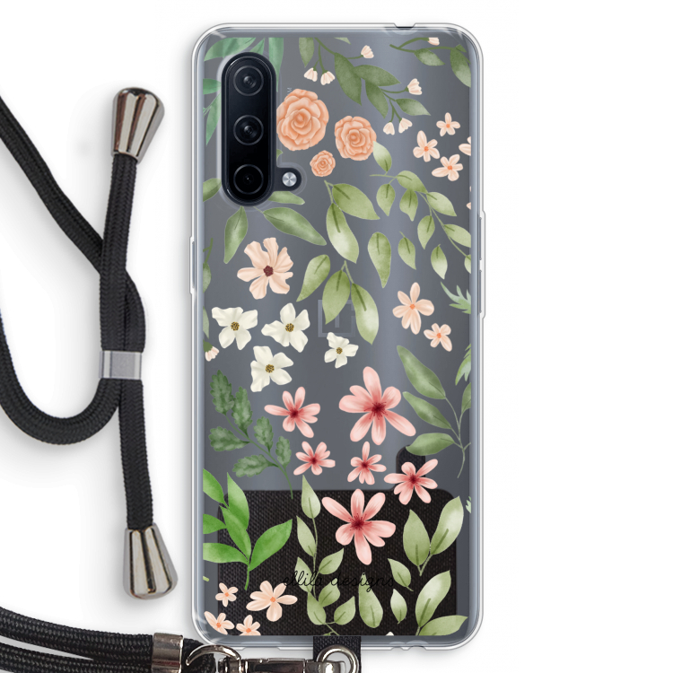 Botanical sweet flower heaven: OnePlus Nord CE 5G Transparant Hoesje met koord
