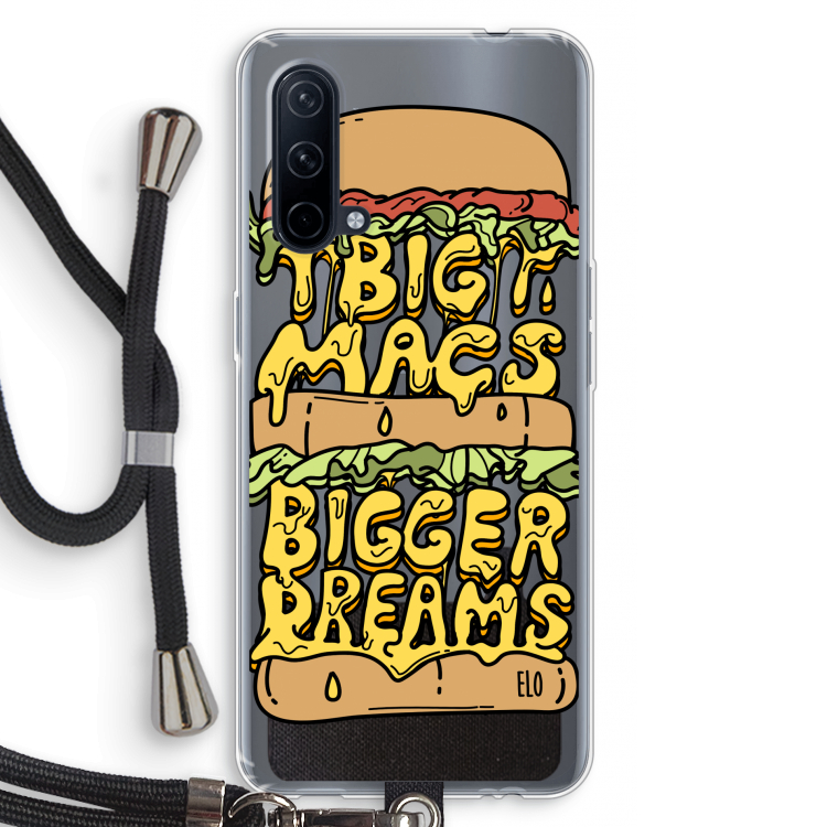 Big Macs Bigger Dreams: OnePlus Nord CE 5G Transparant Hoesje met koord