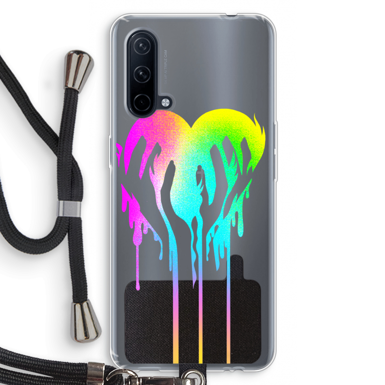 Hold My Heart: OnePlus Nord CE 5G Transparant Hoesje met koord