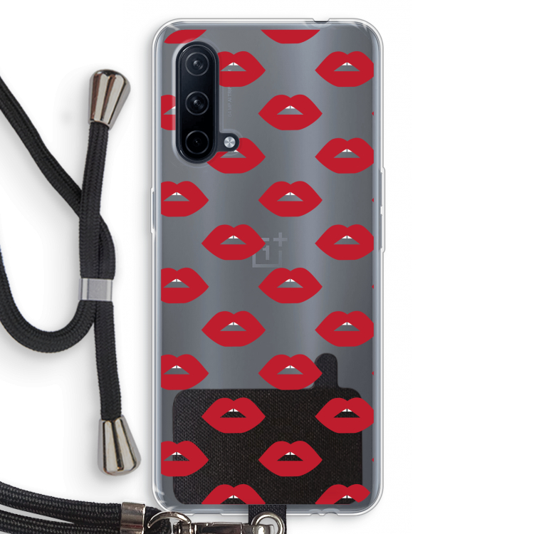 Lips: OnePlus Nord CE 5G Transparant Hoesje met koord