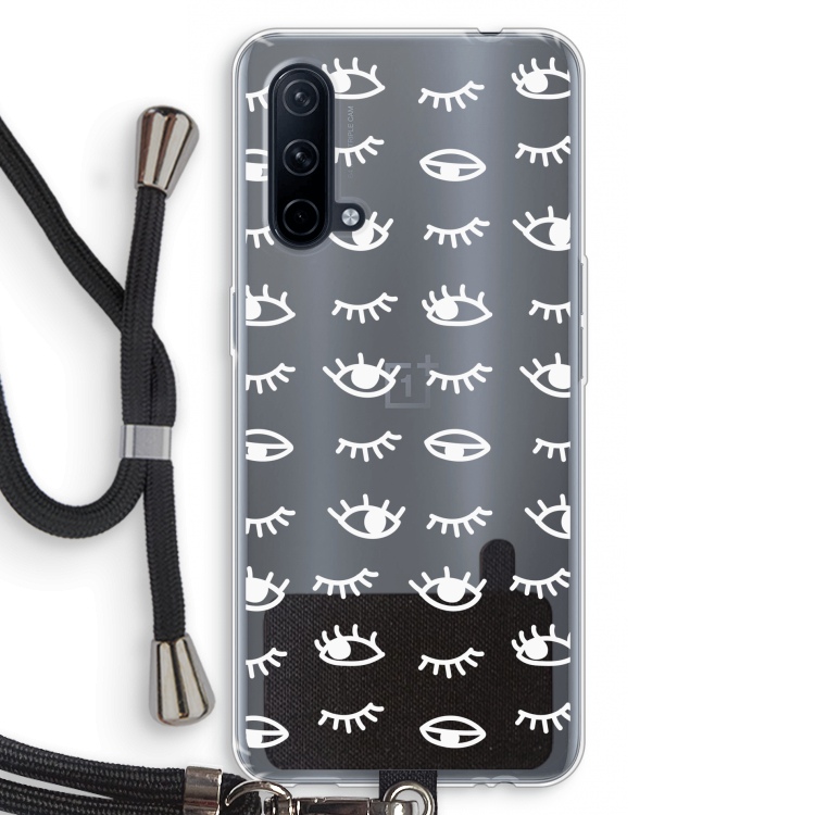 Eye pattern #3: OnePlus Nord CE 5G Transparant Hoesje met koord