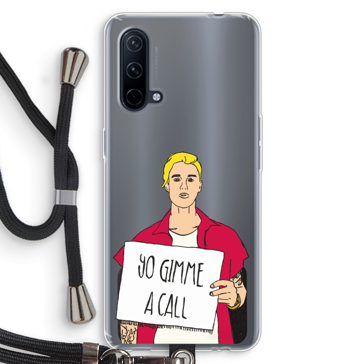 Gimme a call: OnePlus Nord CE 5G Transparant Hoesje met koord