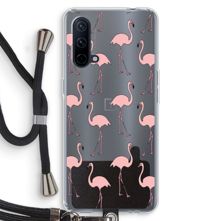 Anything Flamingoes: OnePlus Nord CE 5G Transparant Hoesje met koord