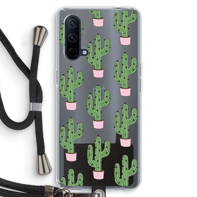 Cactus Lover: OnePlus Nord CE 5G Transparant Hoesje met koord