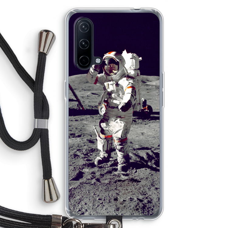 Spaceman: OnePlus Nord CE 5G Transparant Hoesje met koord