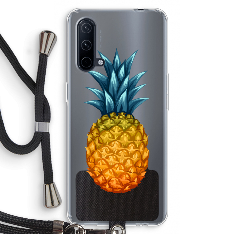 Grote ananas: OnePlus Nord CE 5G Transparant Hoesje met koord