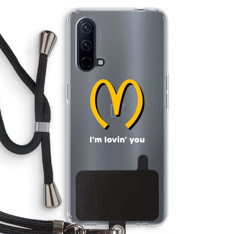 I'm lovin' you: OnePlus Nord CE 5G Transparant Hoesje met koord