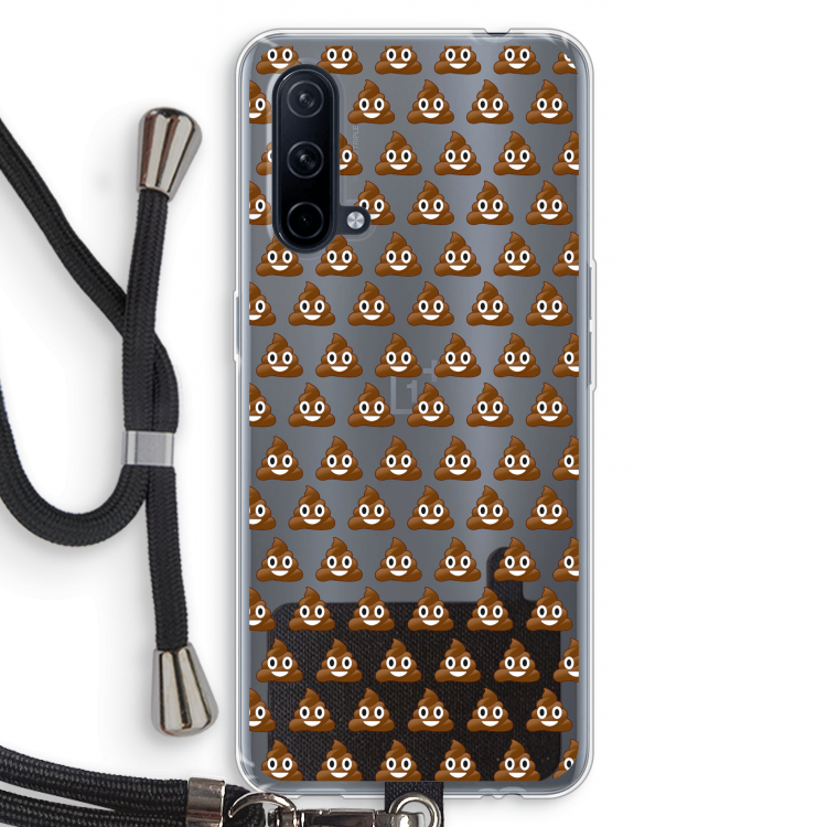 Poop emoji: OnePlus Nord CE 5G Transparant Hoesje met koord