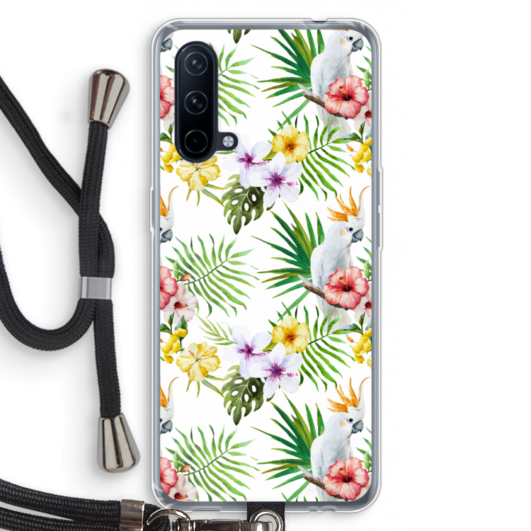 Gele kuif: OnePlus Nord CE 5G Transparant Hoesje met koord