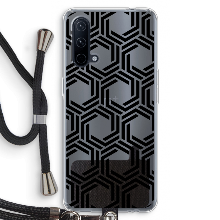 Geometrisch patroon: OnePlus Nord CE 5G Transparant Hoesje met koord