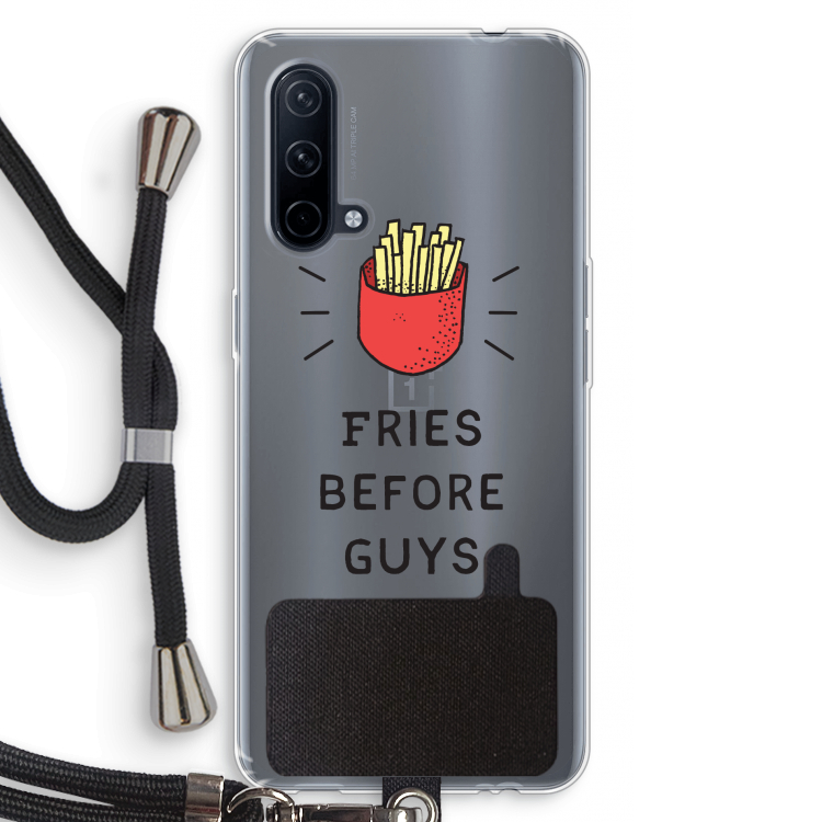 Fries before guys: OnePlus Nord CE 5G Transparant Hoesje met koord