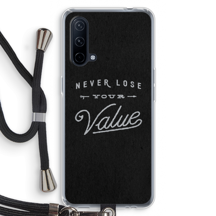 Never lose your value: OnePlus Nord CE 5G Transparant Hoesje met koord