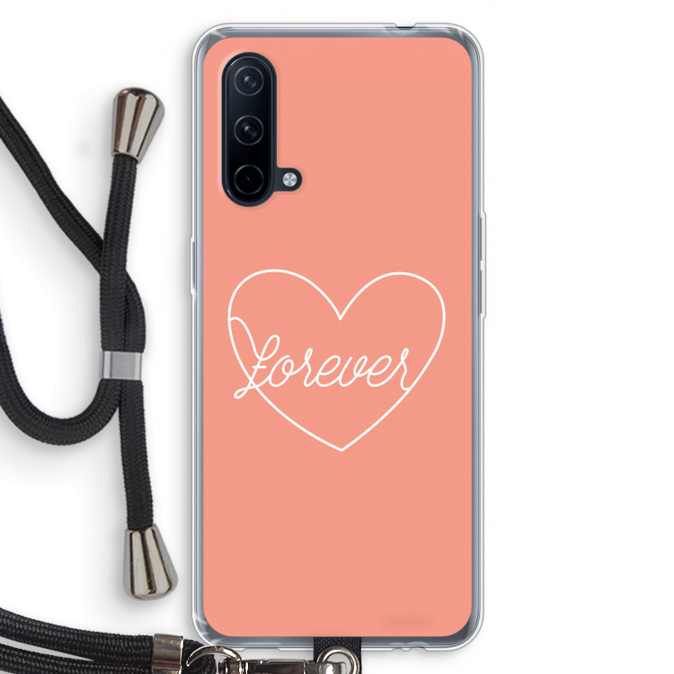Forever heart: OnePlus Nord CE 5G Transparant Hoesje met koord