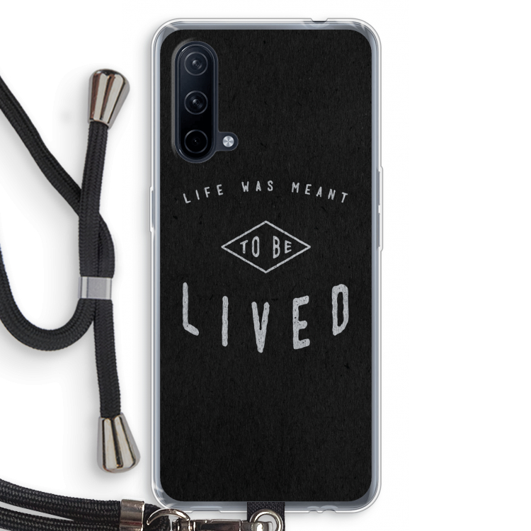 To be lived: OnePlus Nord CE 5G Transparant Hoesje met koord