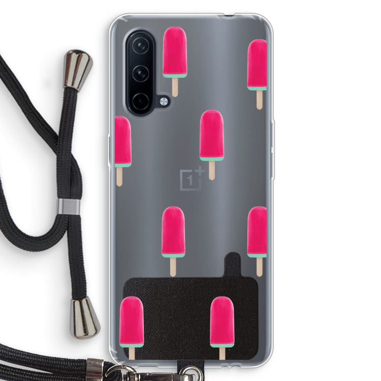 Waterijsje: OnePlus Nord CE 5G Transparant Hoesje met koord