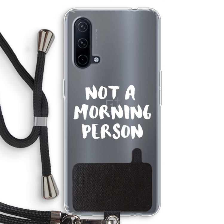Morning person: OnePlus Nord CE 5G Transparant Hoesje met koord