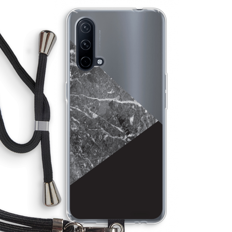 Combinatie marmer: OnePlus Nord CE 5G Transparant Hoesje met koord