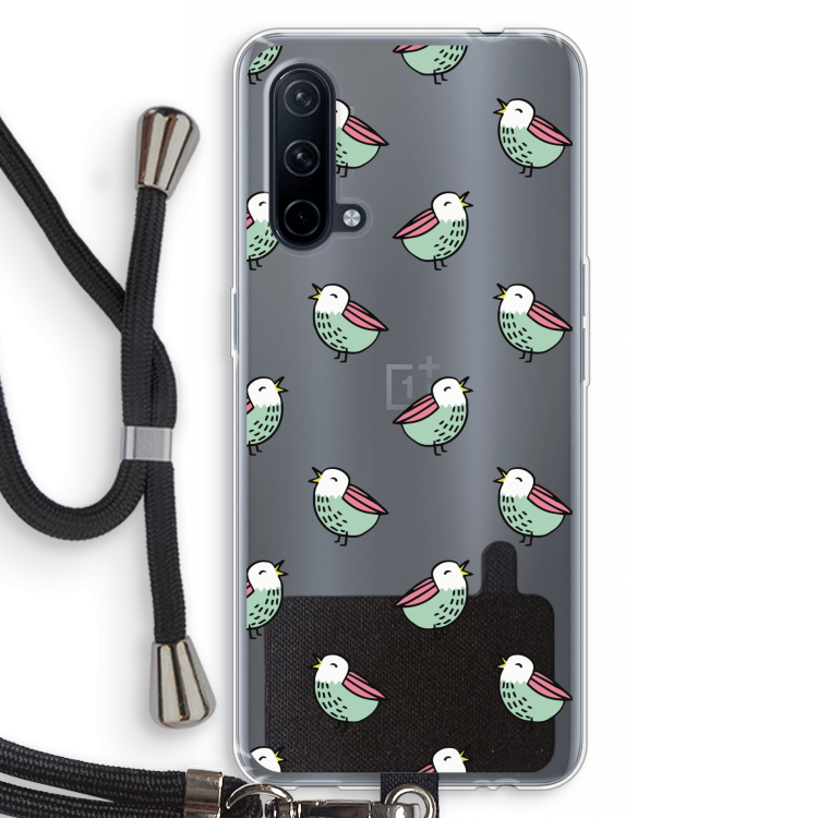 Vogeltjes: OnePlus Nord CE 5G Transparant Hoesje met koord