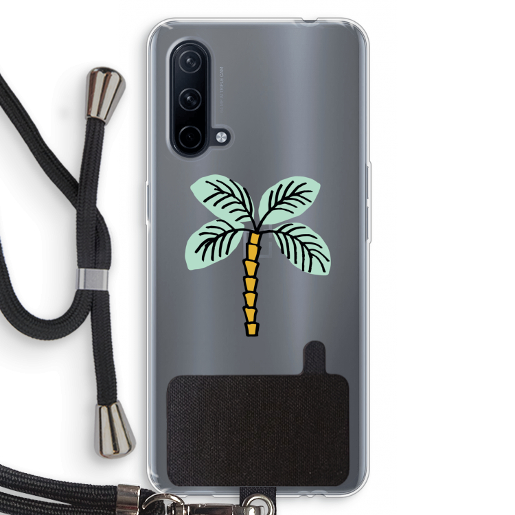Palmboom: OnePlus Nord CE 5G Transparant Hoesje met koord