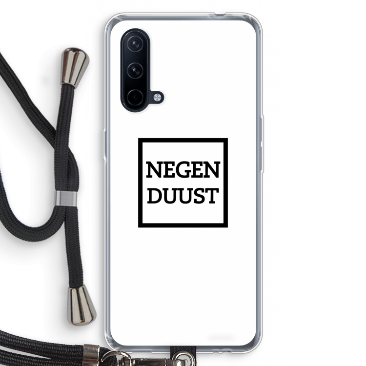 Negenduust vierkant: OnePlus Nord CE 5G Transparant Hoesje met koord