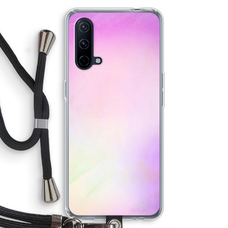 Flow mist pastel: OnePlus Nord CE 5G Transparant Hoesje met koord