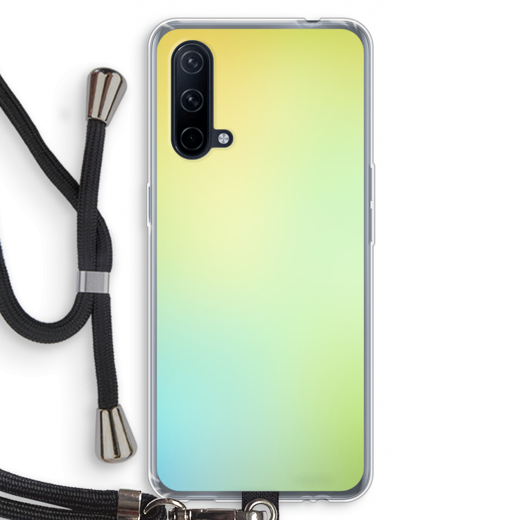 Minty mist pastel: OnePlus Nord CE 5G Transparant Hoesje met koord