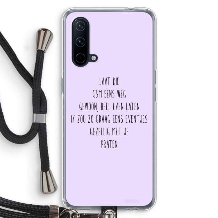 GSM: OnePlus Nord CE 5G Transparant Hoesje met koord