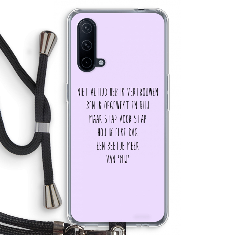 Zelfvertrouwen: OnePlus Nord CE 5G Transparant Hoesje met koord